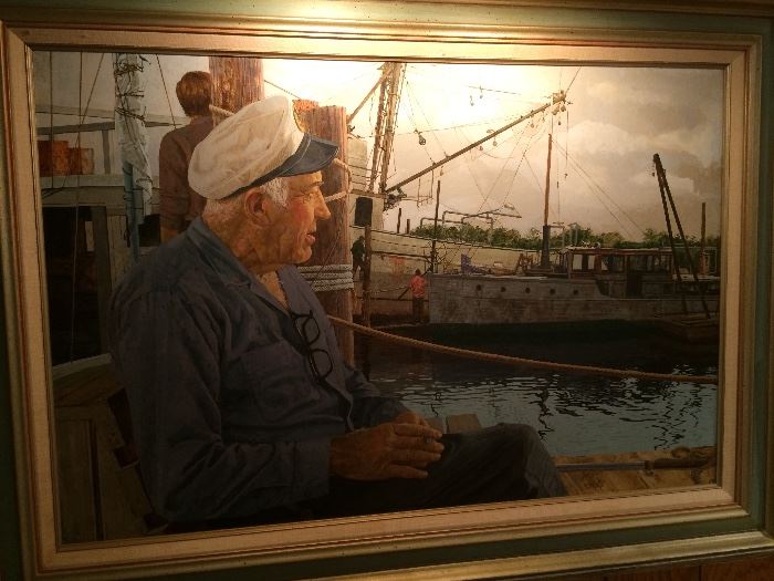 Richard Loehle, Sailor on Deck, 24x36, acryllic