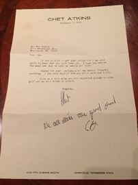 Letter from Chet Atkins