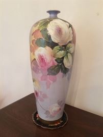 Very large Limoges vase, France