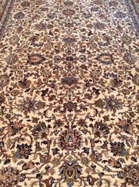 9x12 Tabriz rug, hand woven, wool, made in Iran, purchased at House of Persian in Atlanta c. 1980