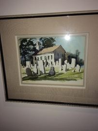 W.B. Romeling, Church Cemetery, 8x10, water color