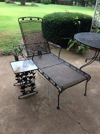 Very nice assemblage of wrought iron patio furniture