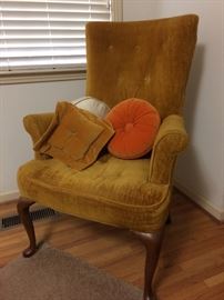 Crushed Velvet chair -vintage