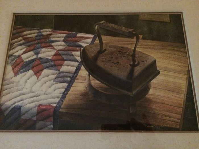 Chester Martin, Quilt and Iron, 12x18, watercolor