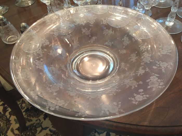 Chantilly pattern glassware