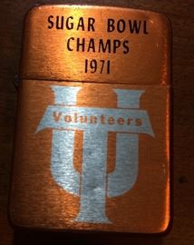 1971 Sugar Bowl Champs University of Tennessee lighter made by Storm King 