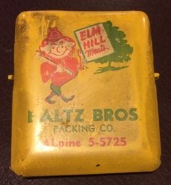 Baltz Brothers Nashville meat packers, large metal clip