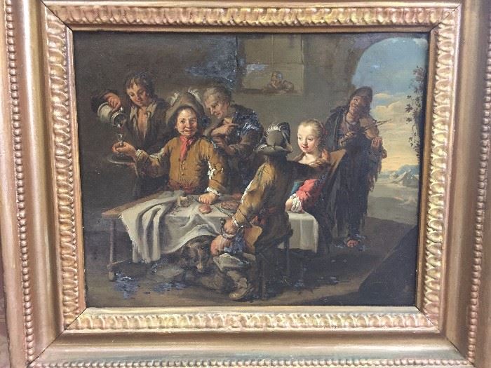 Late 18th-Early 19th c. Oil on Tin
