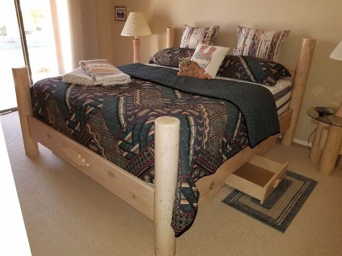 King bed with drawers