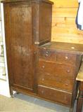 Wardrobe with attached Chest