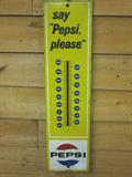 Pepsi Sign with Thermometer Scale (does not have actual thermometer)