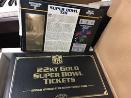 Collectors replica of Super Bowl tickets