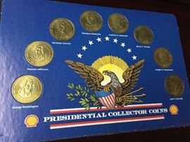 SHELL 1992 PRESIDENTIAL COLLECTOR COINS Shell Gas Station complete - three sets available