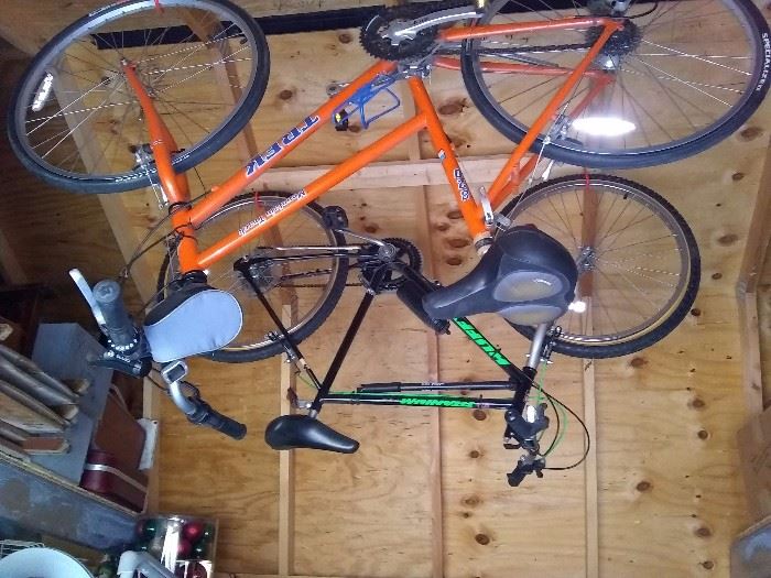 Two mountain bikes