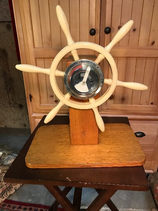  Ship wheel and rudder 