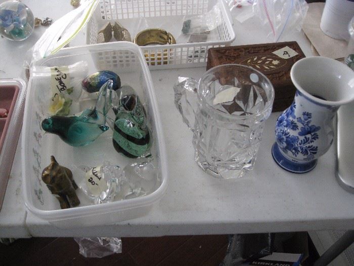Delft vase, glassware
