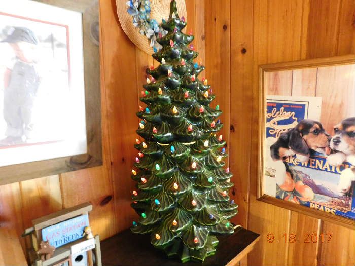 Vintage Ceramic Christmas Tree.