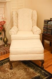 Ivory Wing Back Chair
