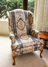Wingback Chairs with Chinese Upholstery (There are a pair of these.)