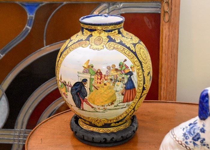 Hand Painted Italian Ceramic Vase