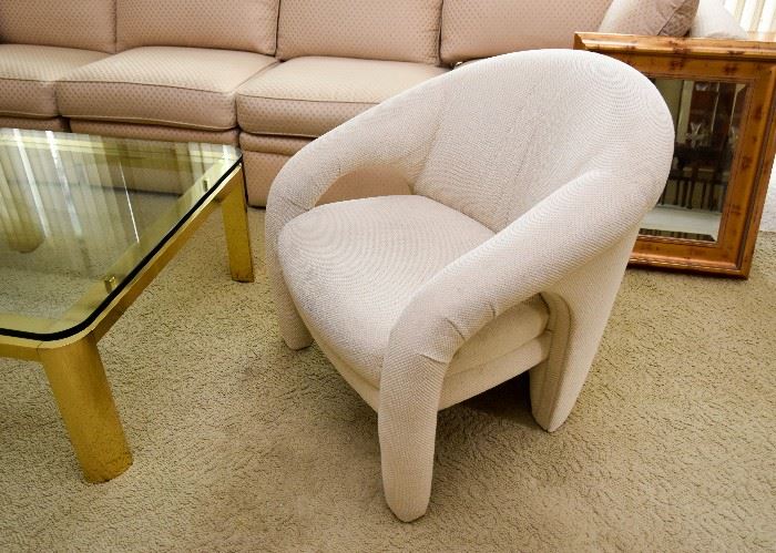 Contemporary Upholstered Armchairs (Pair)