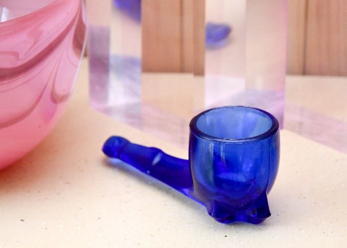 Cobalt Blue Glass Pipe