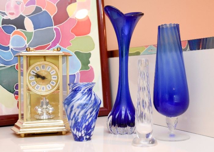 Cobalt Blue Art Glass, Vases