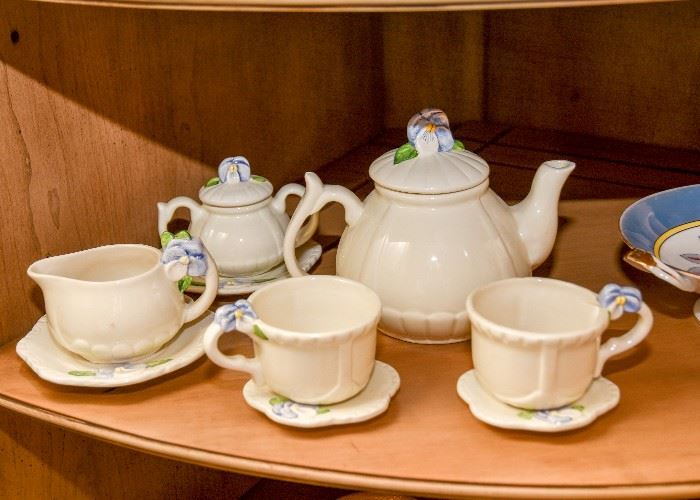 Ceramic Tea Set (Pansies)