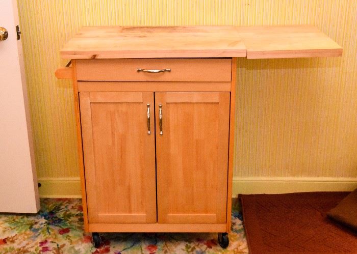 Wooden Kitchen Utility Cart / Island with Flip Top