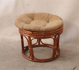 Rattan ottoman