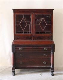 Period acanthus carved secretary