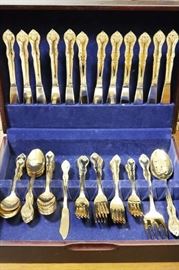 Set of flatware in box