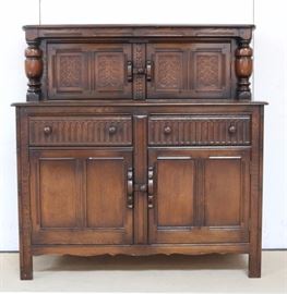 Continental oak cupboard