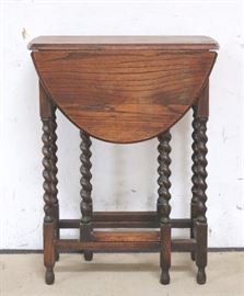 Barley twist gate leg table
