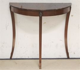 Demilune hall table