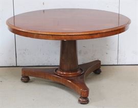 English round tilt top tea table