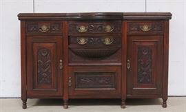 Nicely carved mahogany sideboard