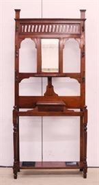 Edwardian oak umbrella hall stand