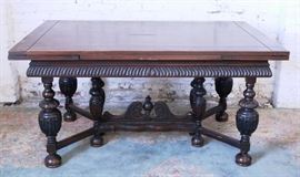 Carved leg pub table