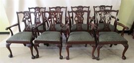 Chippendale set of 8 chairs