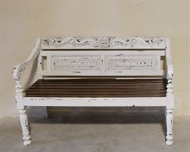 Paint decorated settee
