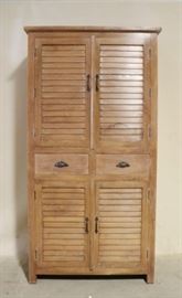 Louvered door armoire