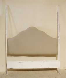 Pencil post upholstered bed