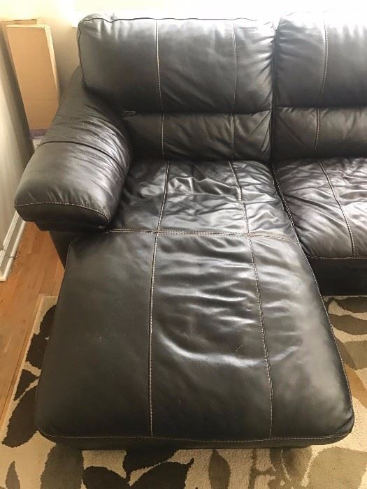 Bob's Sectional Leather Couch - $650
