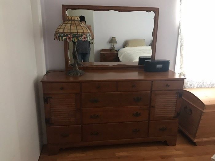 Solid Maple Wood Dresser w/ Mirror - $395