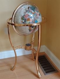 Globe with brass stand