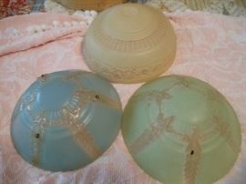 Vintage light fixture covers