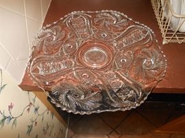 Lovely cut glass serving plate