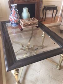 Coffee Table, Decorative Box and Decorative Urns