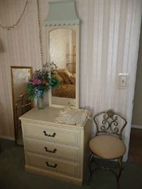 SMALL DRESSER WITH MIRROR, VANITY CHAIR